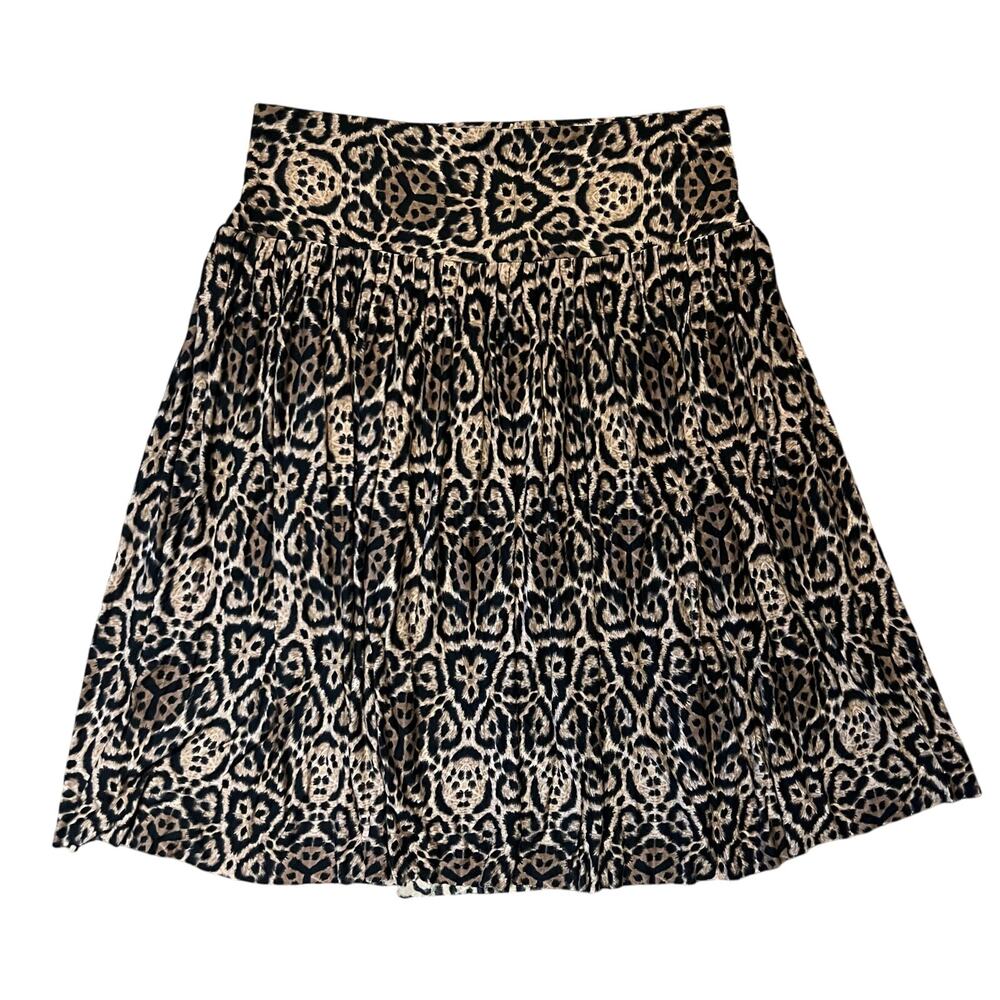 Vintage Y2K Dolcetti Size XL Animal Print Midi Full Skirt Lined Cottage Mafia